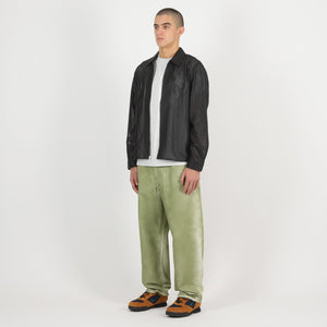 ZIP SHIRT PERFORATED LEATHER