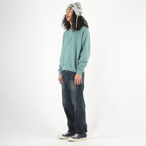 Logo Head Raglan Crewneck - Avocado