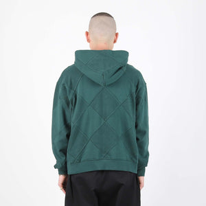Diamond Terry Hooded Sweatshirt - Forest