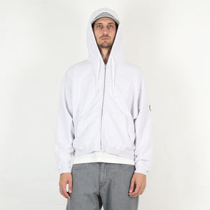 Solid Loose Zip Hoody - Grey