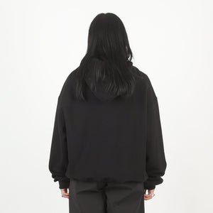 1/3 Zip Hoodie - Black