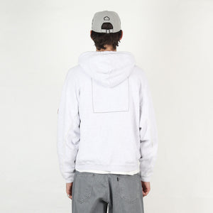 Solid Loose Zip Hoody - Grey