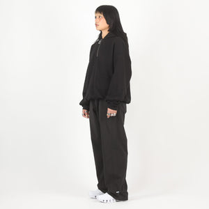 1/3 Zip Hoodie - Black