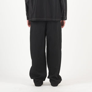 Cotton Chino Cloth Garment Dyed Pants - Black