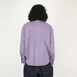 Overdye Cotton Twill Big Shirt - Purple