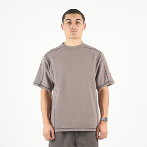 Crewneck DBL SS Knit - Charcoal