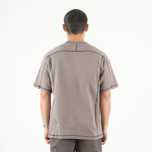 Crewneck DBL SS Knit - Charcoal