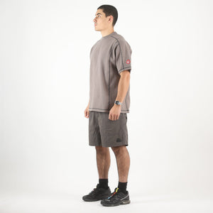 Crewneck DBL SS Knit - Charcoal