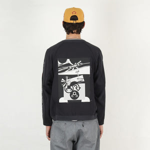 MD P2P Raglan LS - Charcoal