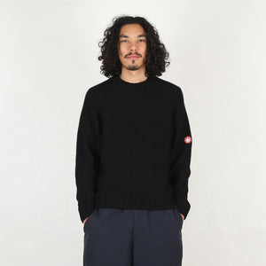 Raglan Sleeve Cotton Knit - Black