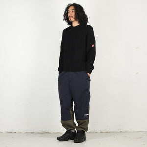 Raglan Sleeve Cotton Knit - Black