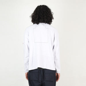 Half Panel Rib Crewneck - Grey