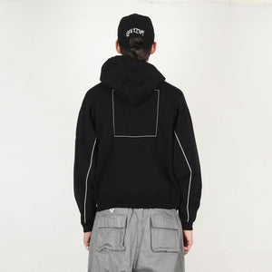 Solid Loose Hoody - Black
