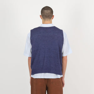 LOOSE KNIT LINEN VEST