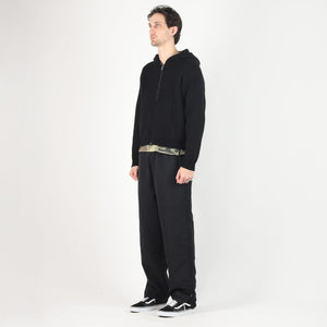 WAFFLE CASHMERE ZIP HOOD