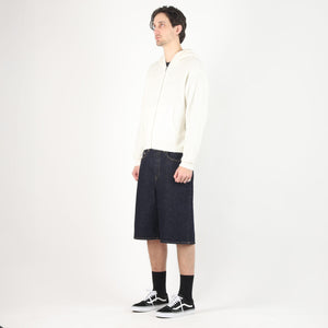Waffle Cashmere Zip Hood - Ivory