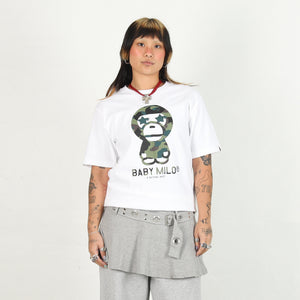 1st Camo Sta Eye Baby Milo T-Shirt - White/Green