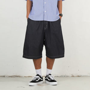 Cotton Light Denim Garment Washed - Navy