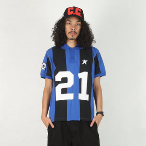 Polo Jersey - Blue Stripe
