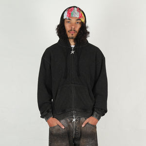 C-Star Double Zip Thermal Hoodie - Black