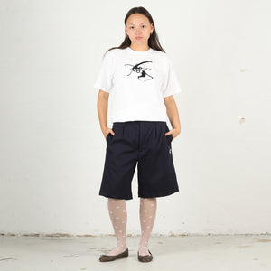 Herringbone Work Shorts - Navy