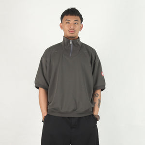 PE Jersey SS Half Zip - Charcoal