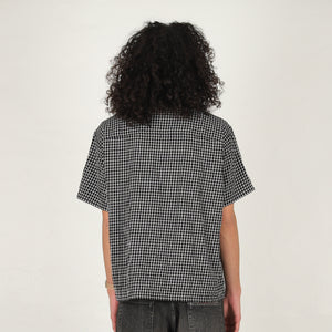BW SS Check Shirt - Black
