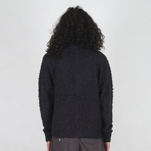 Textured Cardigan - Navy Brown