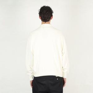 College Half Zip Relaxed Sweatshirt - Ivory