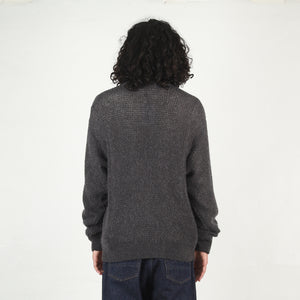 Waffle Knit Jumper - Charcoal