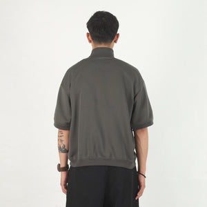 PE Jersey SS Half Zip - Charcoal