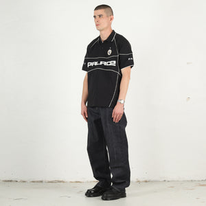Pro Team Piped Polo - Black
