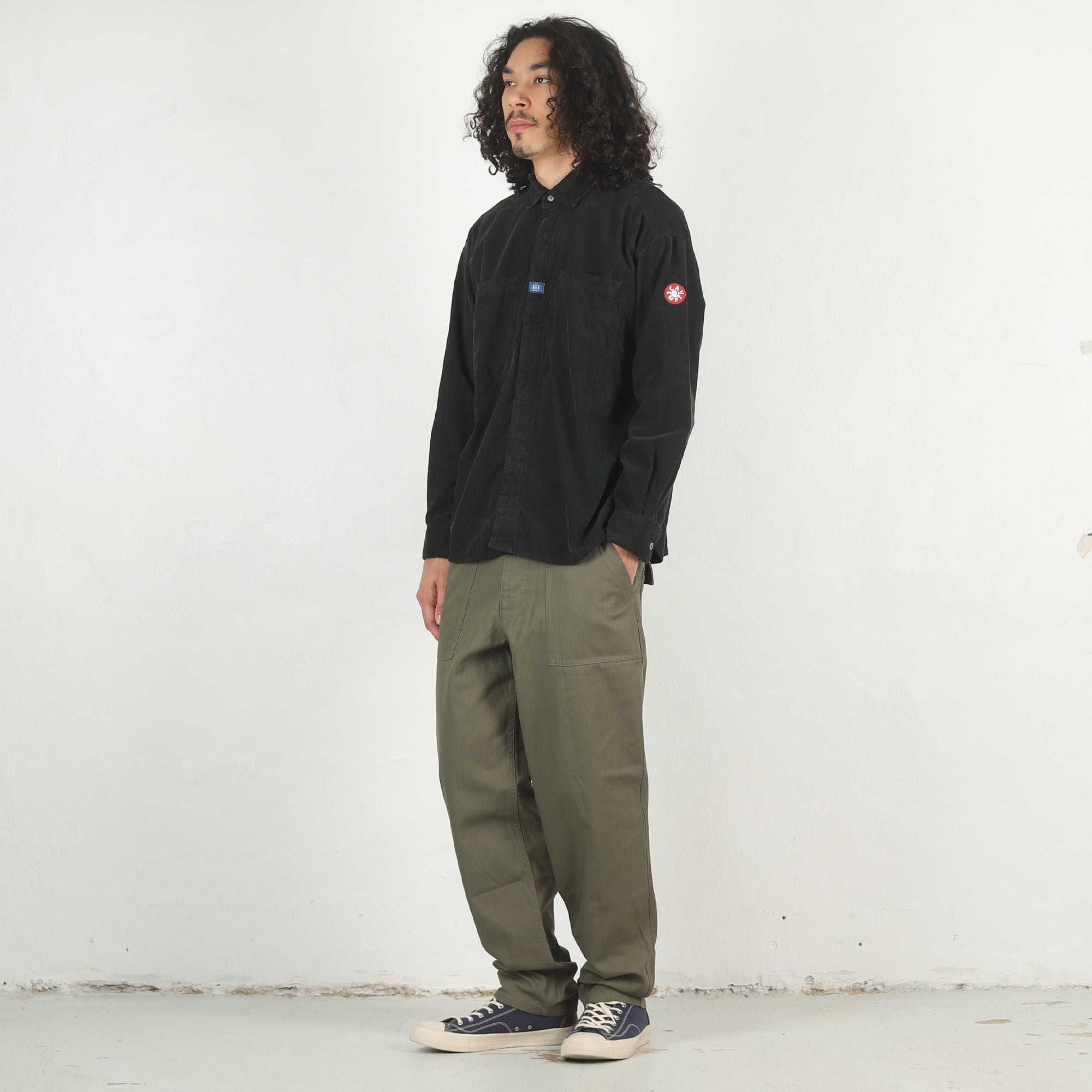 Overdye Cord Design Big Shirt - Charcoal – Supply Store