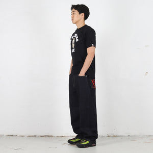 Color Camo College T-Shirt - Black