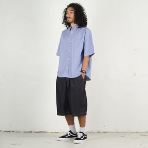Cotton Light Denim Garment Washed - Navy