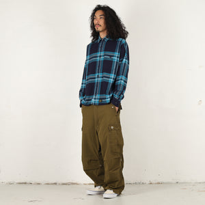 Surplus Flannel Shirt - Navy