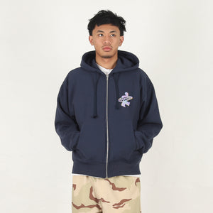 Dot Surf Zip Hood - Navy