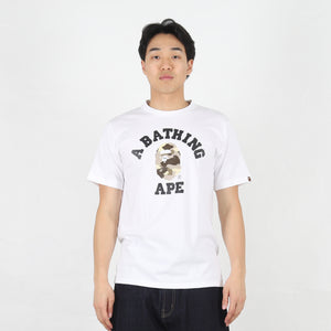Color Camo College T-Shirt - White