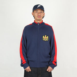 Established Zip Funnel Knit - Navy