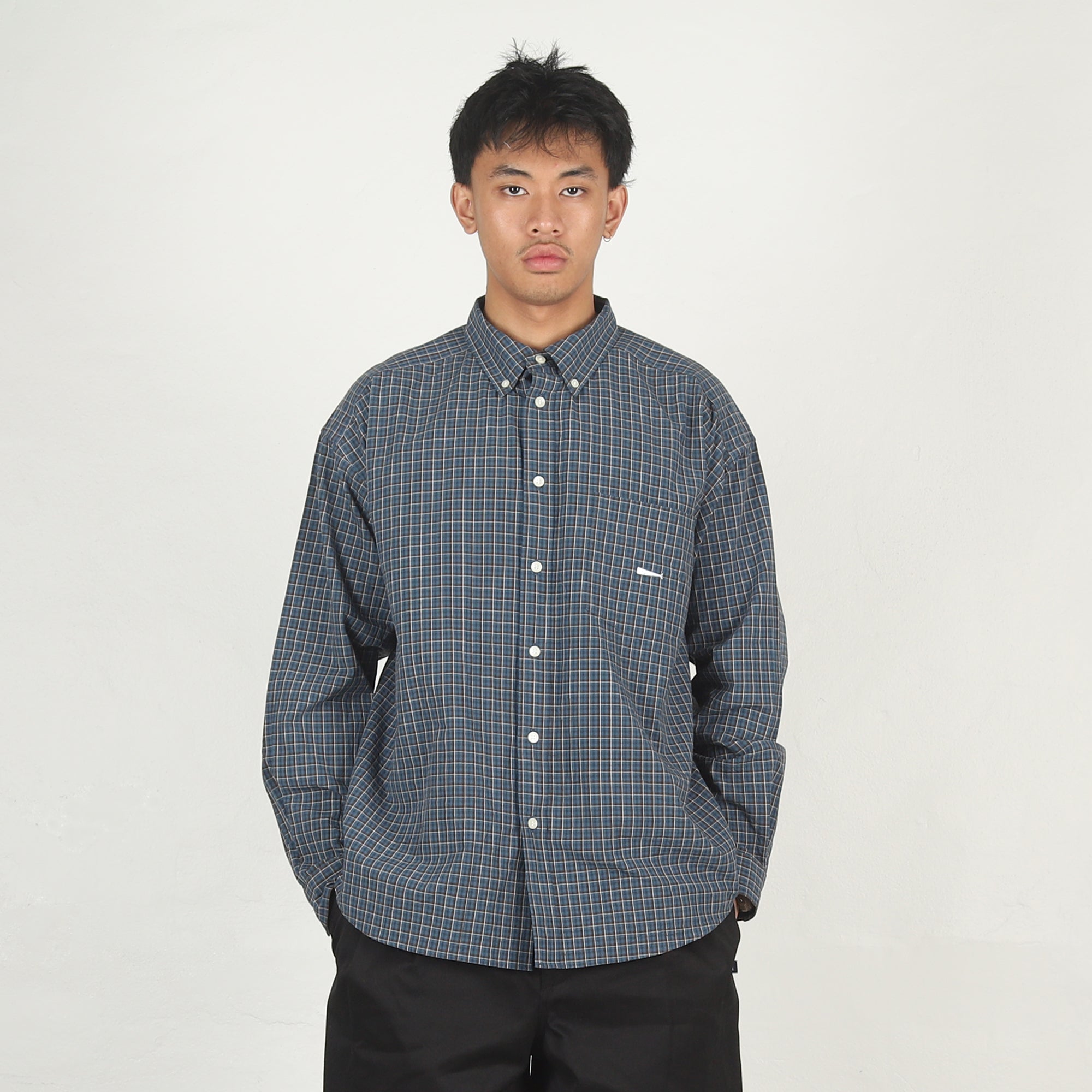 Kennedy's Plaid LS Shirt - Navy – Supply Store