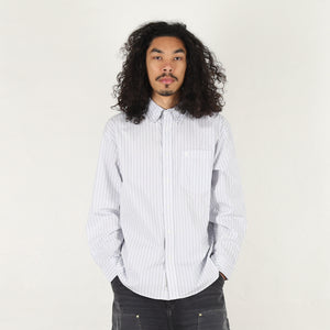 L/S Keene Shirt-Keene Stripe, White