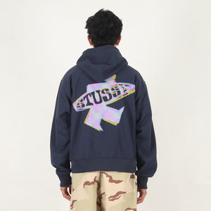 Dot Surf Zip Hood - Navy