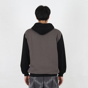 Human Applique Zip Up Hood - Black
