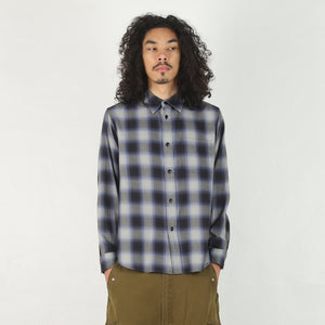Beach Ombre Plaid Shirt - Black