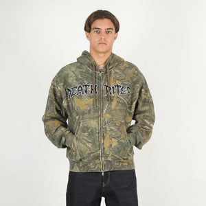 Script Zip Hooded Sweater - Tree Camo