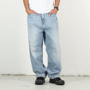 Brandon Pant - Blue heavy worn bleached