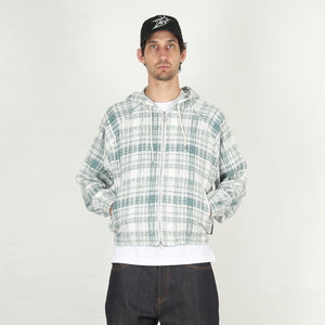 Heavy Check Zip Hoodie - Green