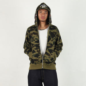 1st Camo Shark Full Zip Hoodie - Green