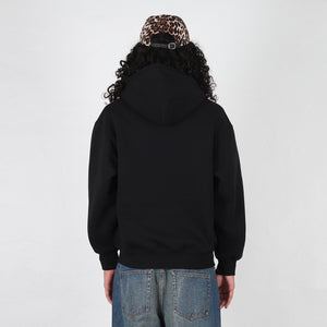 Thermal Bonded Zip Hood Black