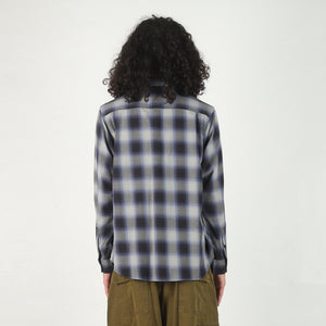 Beach Ombre Plaid Shirt - Black